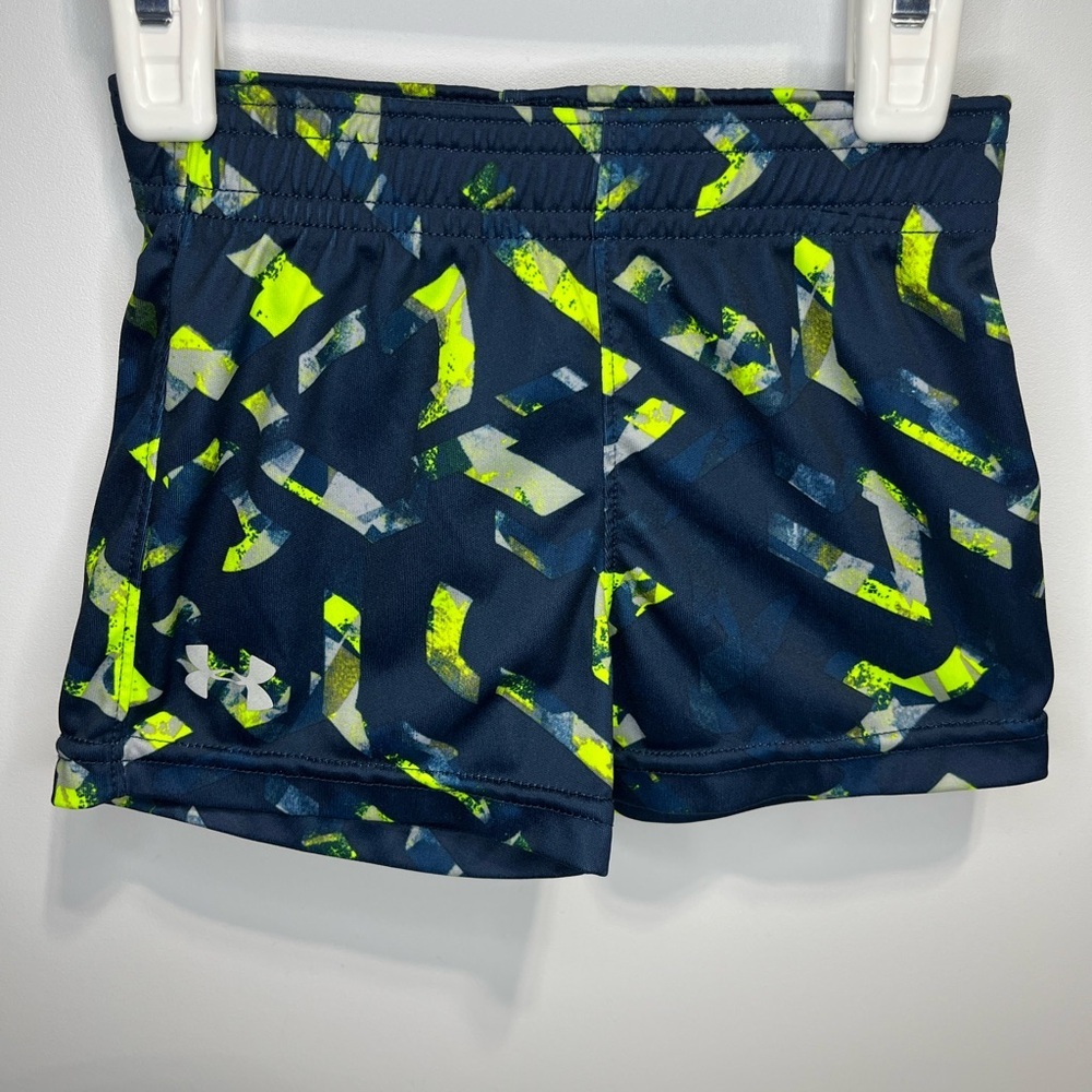 Under Armour Navy Gray and Neon Yellow Shorts 6-9 months boys girls